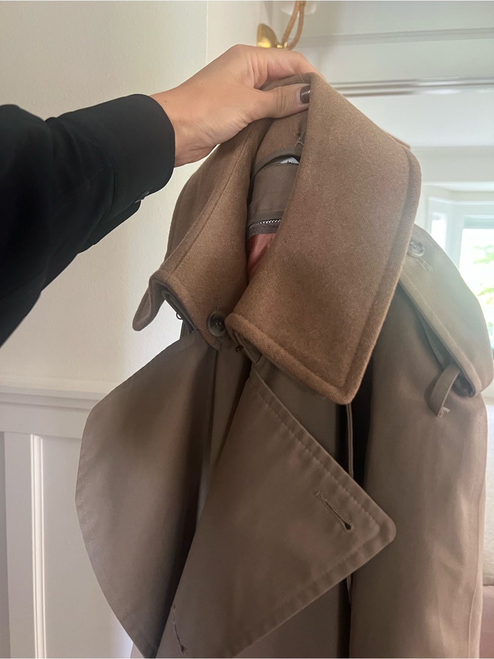 VINTAGE WOOL classic Christopher Hayes trench lined***